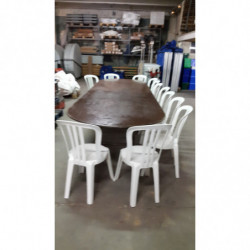 Table ovale en bois 18 personnes