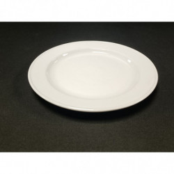 Assiette plate porcelaine rebord Ø 24 cm